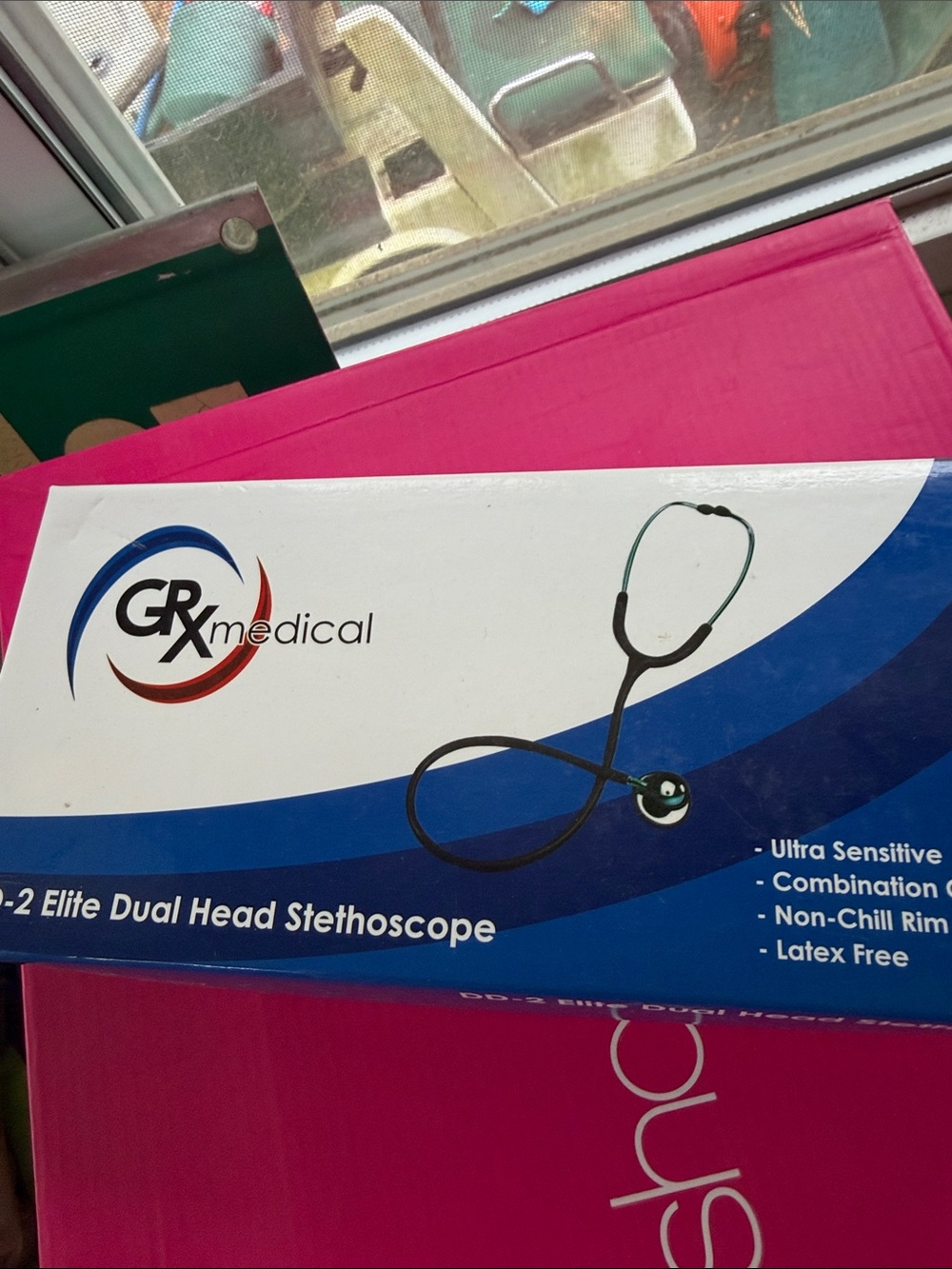 GRX Medical Elite Dual Head Stethoscope - Teal/Black